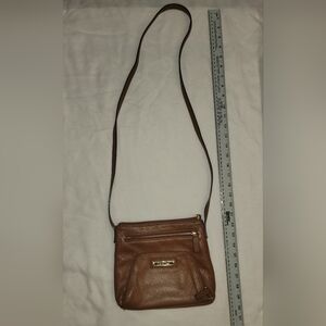 Crossbody bag, brown leather